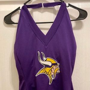 NFL All Sport Couture Minnesota Vikings Women's Halter Top Shirt size M - NWT